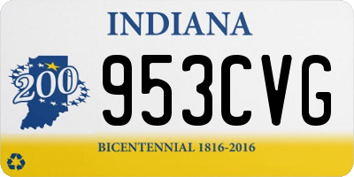 IN license plate 953CVG