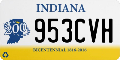 IN license plate 953CVH