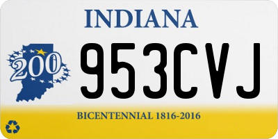 IN license plate 953CVJ