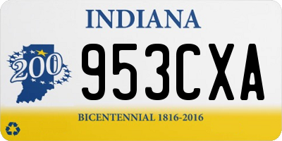 IN license plate 953CXA