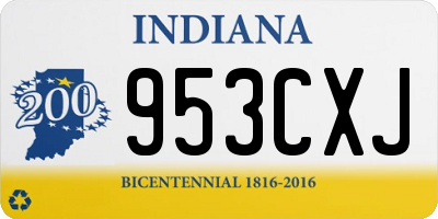 IN license plate 953CXJ