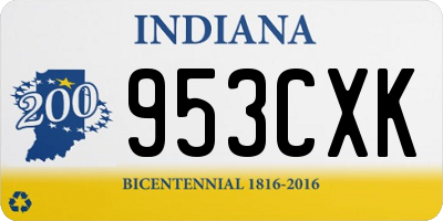 IN license plate 953CXK