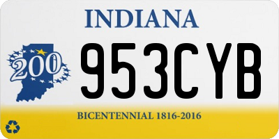 IN license plate 953CYB