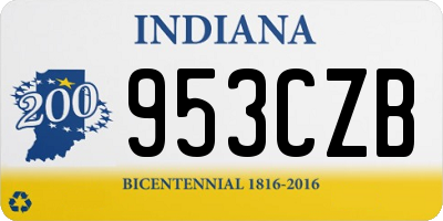 IN license plate 953CZB