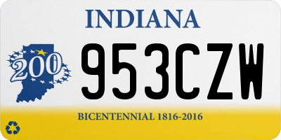 IN license plate 953CZW