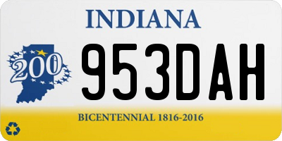 IN license plate 953DAH