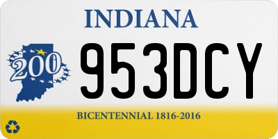 IN license plate 953DCY