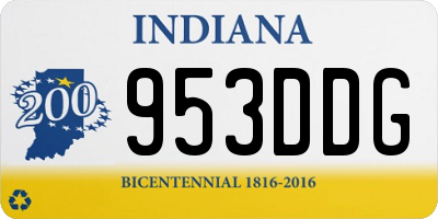 IN license plate 953DDG