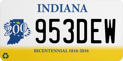 IN license plate 953DEW