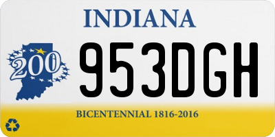 IN license plate 953DGH