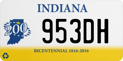 IN license plate 953DH