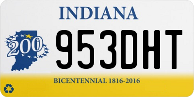 IN license plate 953DHT