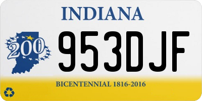 IN license plate 953DJF