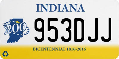 IN license plate 953DJJ