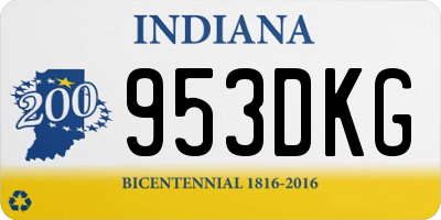 IN license plate 953DKG