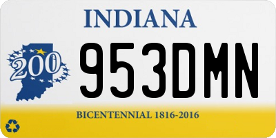 IN license plate 953DMN