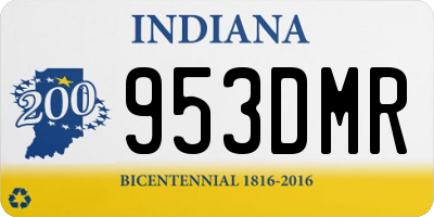 IN license plate 953DMR