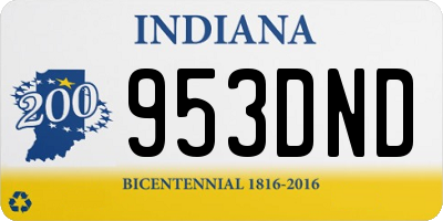 IN license plate 953DND