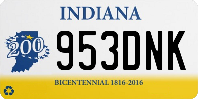 IN license plate 953DNK