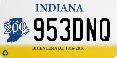 IN license plate 953DNQ