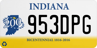 IN license plate 953DPG