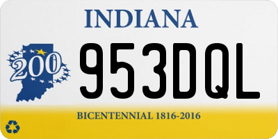 IN license plate 953DQL