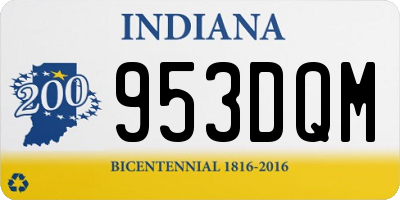 IN license plate 953DQM