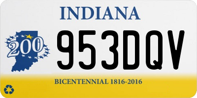 IN license plate 953DQV