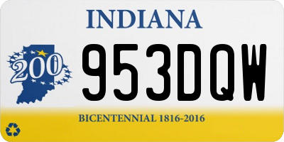 IN license plate 953DQW