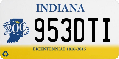 IN license plate 953DTI