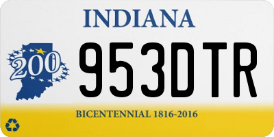IN license plate 953DTR