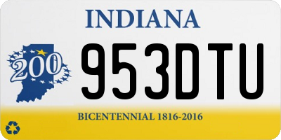 IN license plate 953DTU