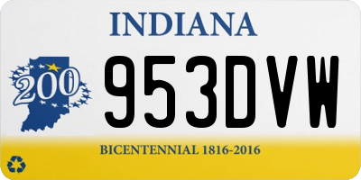 IN license plate 953DVW
