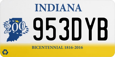 IN license plate 953DYB