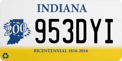 IN license plate 953DYI