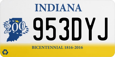 IN license plate 953DYJ
