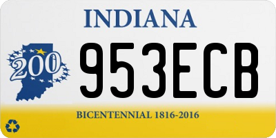IN license plate 953ECB