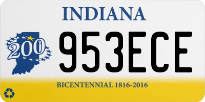 IN license plate 953ECE