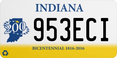 IN license plate 953ECI