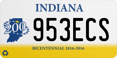 IN license plate 953ECS