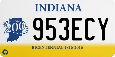 IN license plate 953ECY