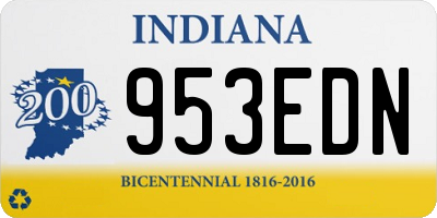 IN license plate 953EDN