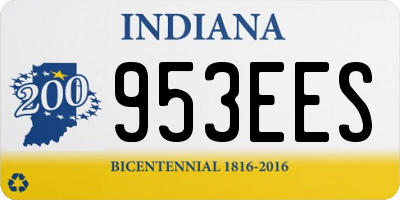 IN license plate 953EES