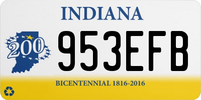 IN license plate 953EFB