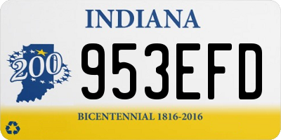 IN license plate 953EFD