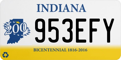 IN license plate 953EFY