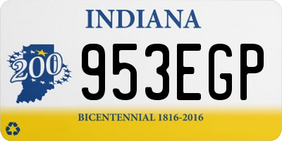 IN license plate 953EGP