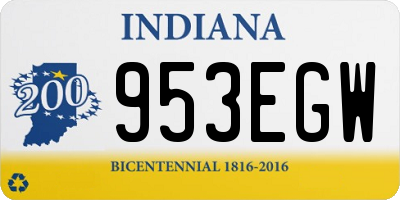 IN license plate 953EGW