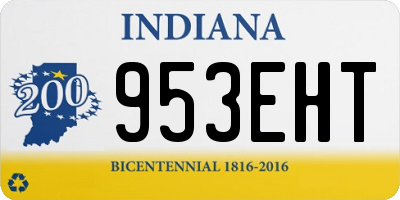 IN license plate 953EHT