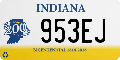IN license plate 953EJ